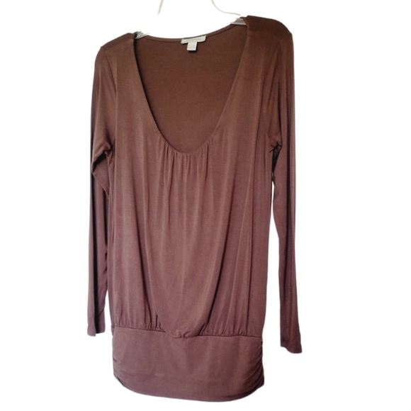 Boston Proper Scoopneck Bottom Banded Blouse - Picture 1 of 8